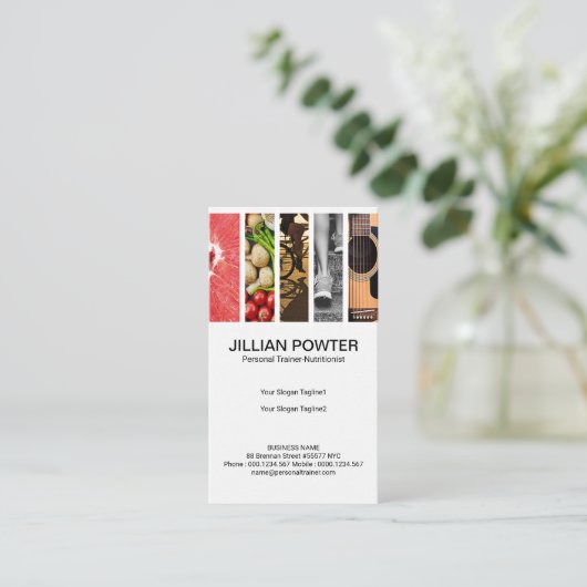 Creative Healthy Lifestyle Afbeelding Column Train Visitekaartje (Staand voorkant)