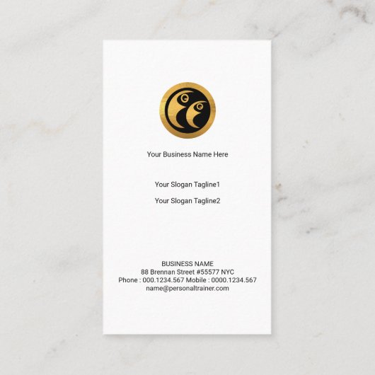 Creative Healthy Lifestyle Afbeelding Column Train Visitekaartje (Achterkant)