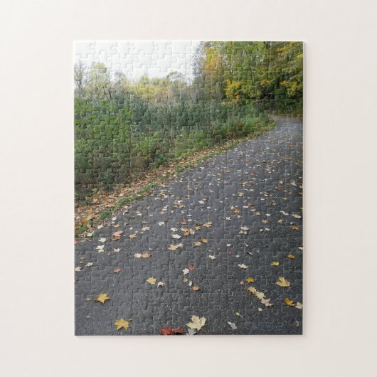 Creative herfst trail bossen foto puzzel (Verticaal)