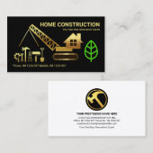 Creative Home Crane Gold Handyman Tools Visitekaartje (Voorkant / Achterkant)