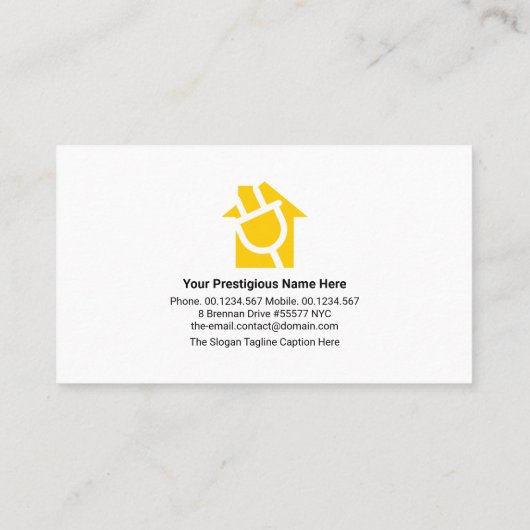 Creative Home Electrical WBedrading Border Electri Visitekaartje (Achterkant)