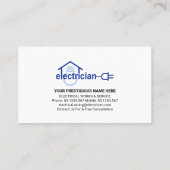Creative Home Electrical Wire-elektricien Visitekaartje (Achterkant)