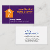 Creative Home Electrical Wire-elektricien Visitekaartje (Voorkant / Achterkant)
