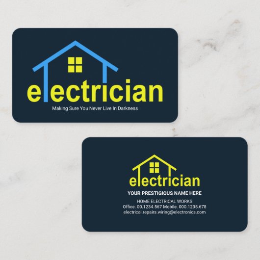 Creative Home Electricia-service Visitekaartje (Voorkant / Achterkant)