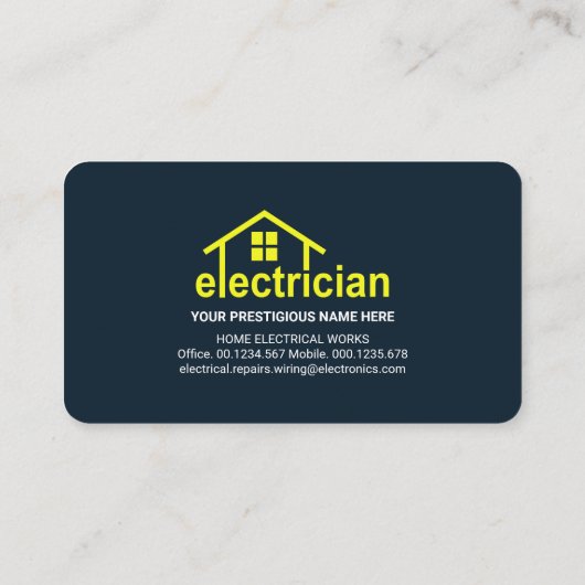 Creative Home Electricia-service Visitekaartje (Achterkant)