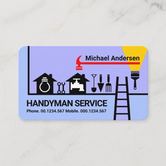 Creative Home Handyman Tools Borderline Visitekaartje (Voorkant)