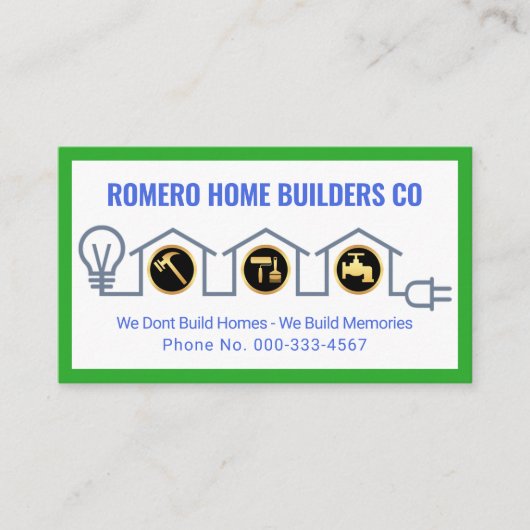 Creative Home Handyman Tools Circuit Wiring Visitekaartje (Voorkant)
