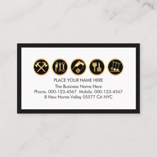 Creative Home Handyman Tools Circuit Wiring Visitekaartje (Achterkant)