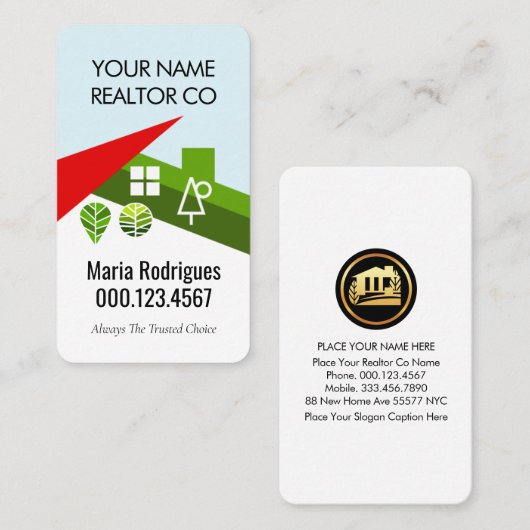 Creative Home Landscape Realtor Visitekaartje (Voorkant / Achterkant)