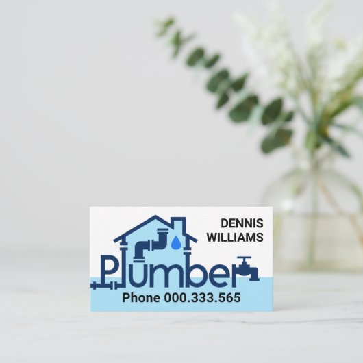 Creative Home Loodgieter buizen Visitekaartje (Staand voorkant)