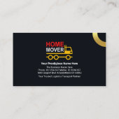 Creative Home Movers Truck City Silhouette Visitekaartje (Achterkant)