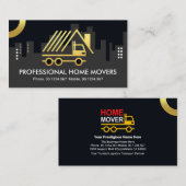 Creative Home Movers Truck City Silhouette Visitekaartje (Voorkant / Achterkant)