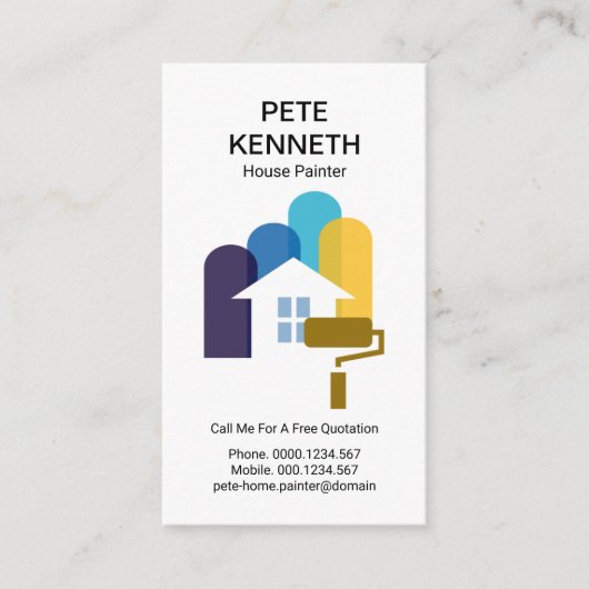 Creative Home Painting Stripe Motif Painting Visitekaartje (Voorkant)