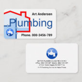 Creative Home Plumbing Pipes Leaking Faucet Visitekaartje (Voorkant / Achterkant)