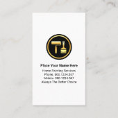 Creative Home Roller Brush Handyman Painter Visitekaartje (Achterkant)