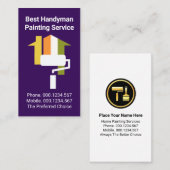 Creative Home Roller Brush Handyman Painter Visitekaartje (Voorkant / Achterkant)