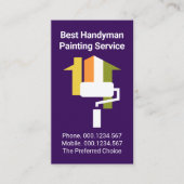 Creative Home Roller Brush Handyman Painter Visitekaartje (Voorkant)