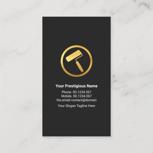 Creative Home Roller Brush House Painter Visitekaartje (Achterkant)