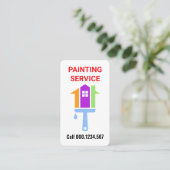 Creative Home Roller Brush Painting Visitekaartje (Staand voorkant)