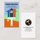 Creative House Brush Paint Painting Contractor Visitekaartje (Voorkant / Achterkant)