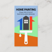 Creative House Brush Paint Painting Contractor Visitekaartje (Voorkant)