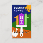Creative House Paint Brush Visitekaartje (Voorkant)