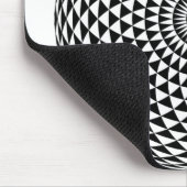 Creative Hypnotic Black en White Muismat (Hoek)