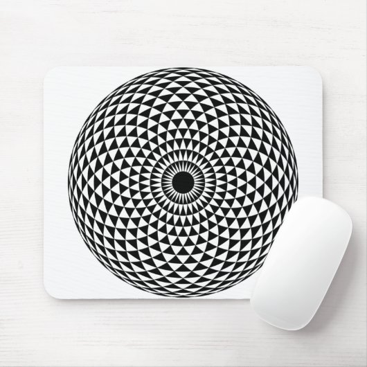 Creative Hypnotic Black en White Muismat (Met muis)