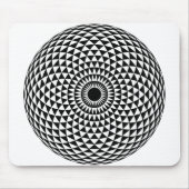 Creative Hypnotic Black en White Muismat (Voorkant)