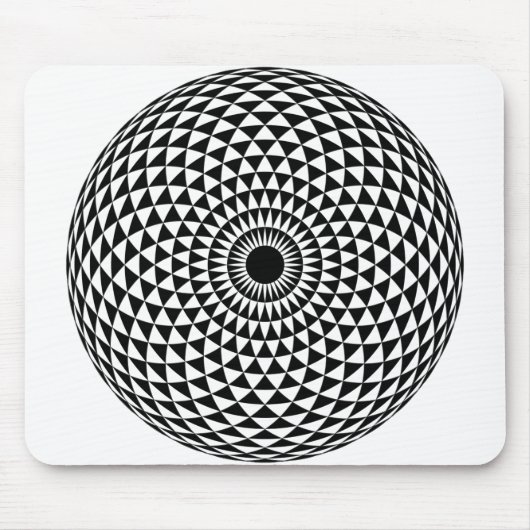 Creative Hypnotic Black en White Muismat (Voorkant)