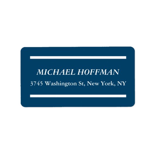 Creative Indigo Dye Minimalist klassiek cursief Etiket (Voorkant)