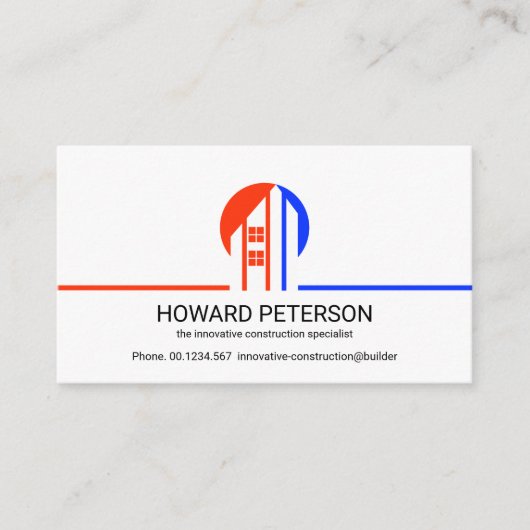 Creative Innovative Building Border Line Visitekaartje (Voorkant)