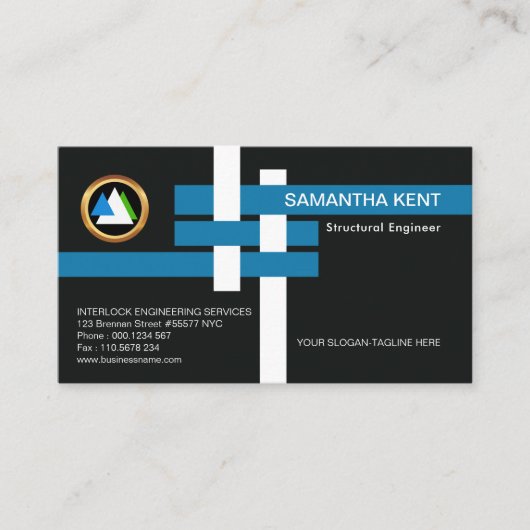 Creative Interlocking I-Beam Joints Engineering Visitekaartje (Voorkant)