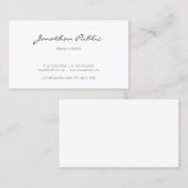 Creative Italic Script Modern Design Trendy Plain Visitekaartje (Voorkant / Achterkant)