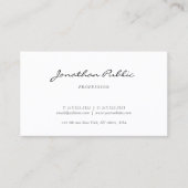 Creative Italic Script Modern Design Trendy Plain Visitekaartje (Voorkant)