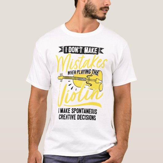 Creative Jazz Violin Player When T-shirt (Voorkant)