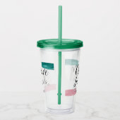 Creative Juice Typographic Pink & Green Abstract Acryl Drinkbeker (Rechts)