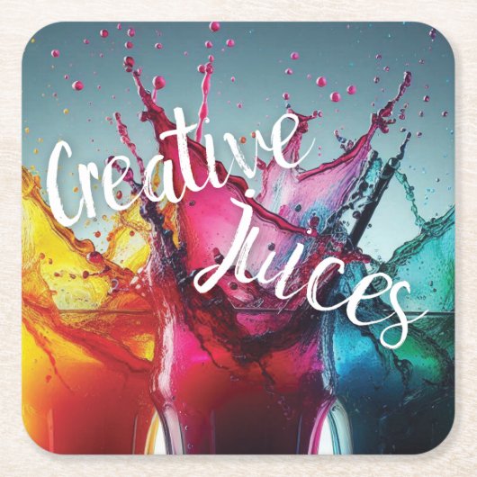 Creative Juices - Designer Coaster Kartonnen Onderzetters (Voorkant)