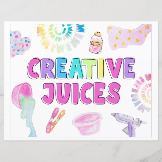 Creative Juices Sign | Teken voor Drink van het va (Voorkant)