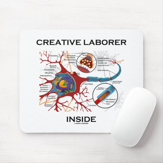 Creative Laborer Inside (Neuron / Synapse) Muismat (Met muis)