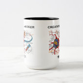 Creative Laborer Inside (Neuron / Synapse) Tweekleurige Koffiemok (Center)