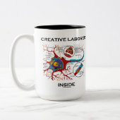 Creative Laborer Inside (Neuron / Synapse) Tweekleurige Koffiemok (Links)