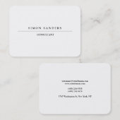 Creative Large Plain Uniek Minimalistisch Zwart Wi Visitekaartje (Voorkant / Achterkant)