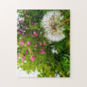 Creative lawn dandelion foto jigzaag puzzel (Verticaal)