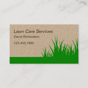 Creative Lawn Moving Care Services Green Kraft Eco Visitekaartje