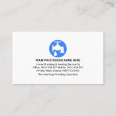 Creative Leaking Plumber Faucet Plumbing Visitekaartje (Achterkant)