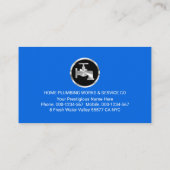 Creative Leaking Plumber Pipe Plumbing Works Visitekaartje (Achterkant)