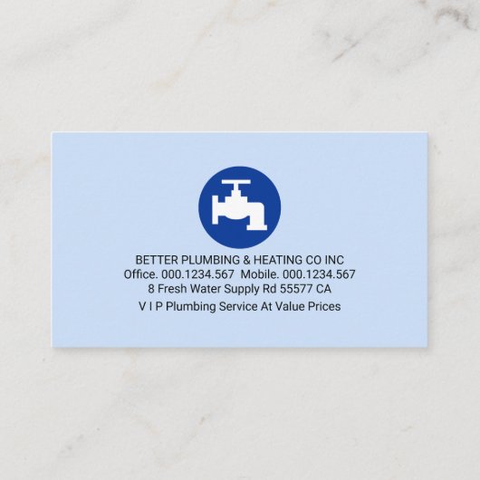 Creative Leaking Space Plumbing Signage Visitekaartje (Achterkant)