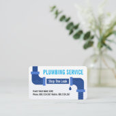 Creative Leaking Water Pipes Plumber Visitekaartje (Staand voorkant)