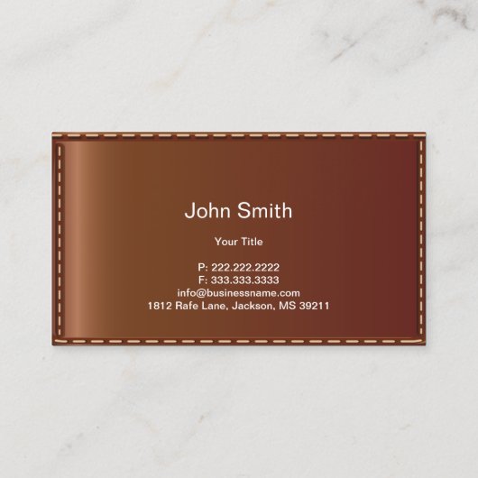 Creative Leather Hoesje Visitekaartje (Achterkant)